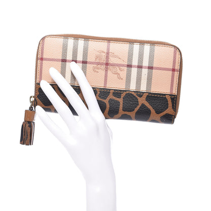 Burberry Haymarket Check Large Ziggy Animal Zip Around Wallet 2 of 15