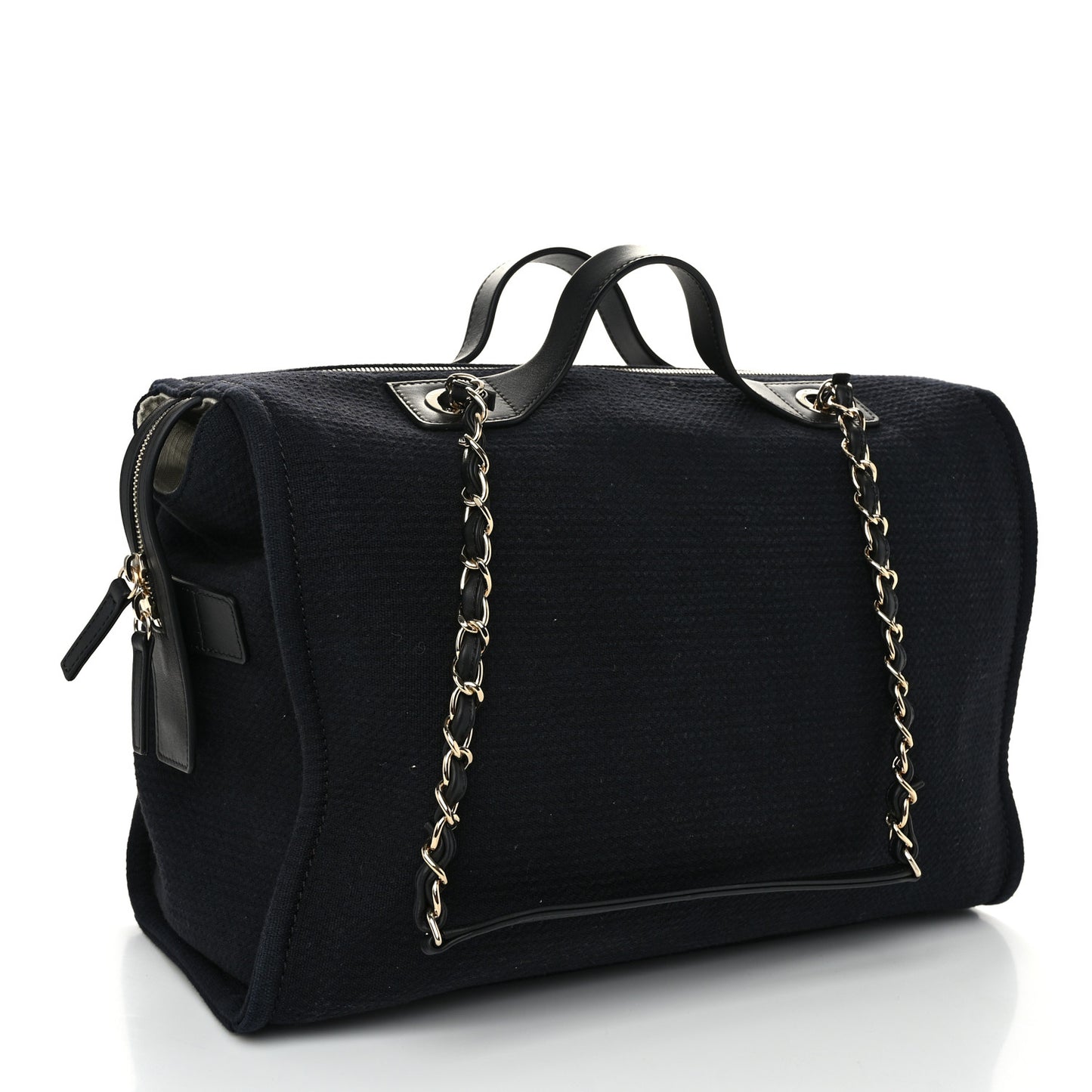 Mixed Fibers Large Deauville Bowling Bag  Black