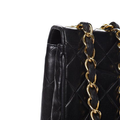 Chanel Lambskin Quilted Jumbo Single Flap Black 13 of 21