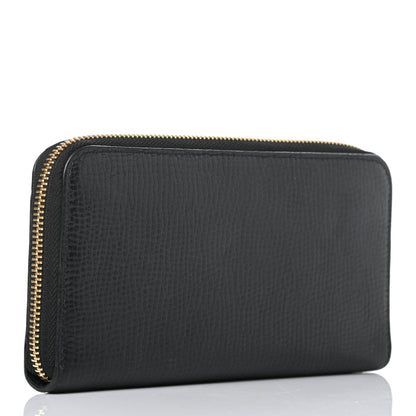 Chloe Grained Lambskin Drew Long Zipped Wallet Black Powder Beige 2 of 5