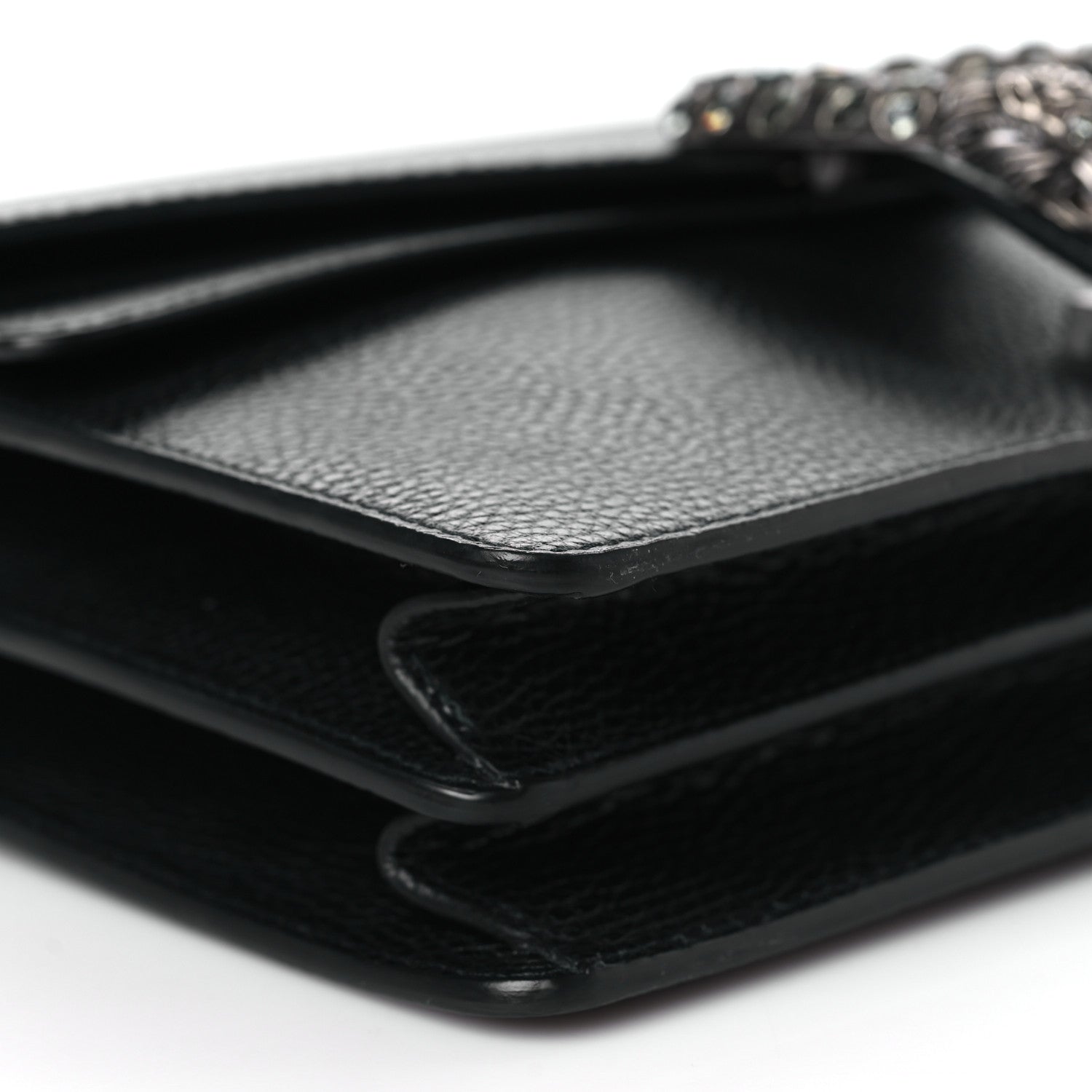Gucci Pebbled Calfskin Small Dionysus Shoulder Bag Black 9 of 10