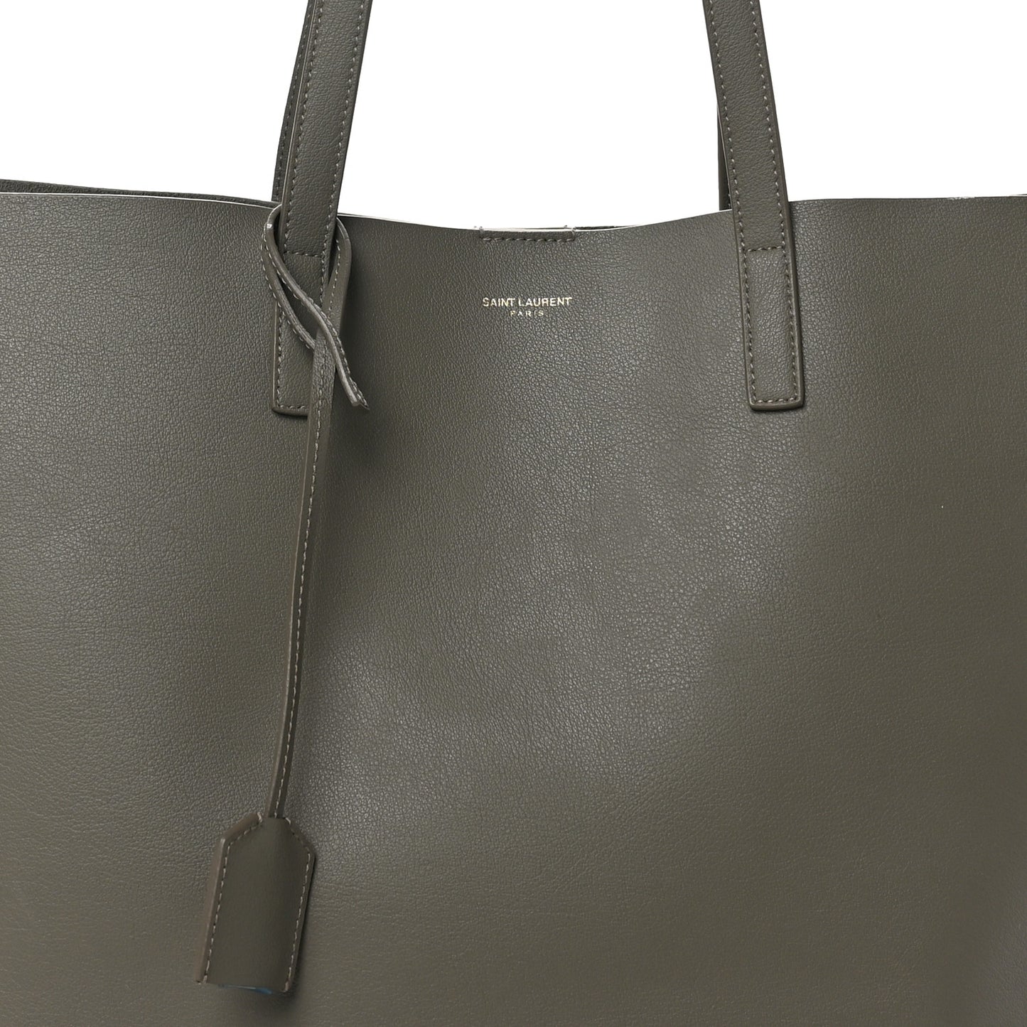 Calfskin Large Shopping Tote Kaki Militaire