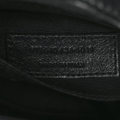 Saint Laurent Calfskin Matelasse Chevron Round Vinyle Camera Bag Black 7 of 13