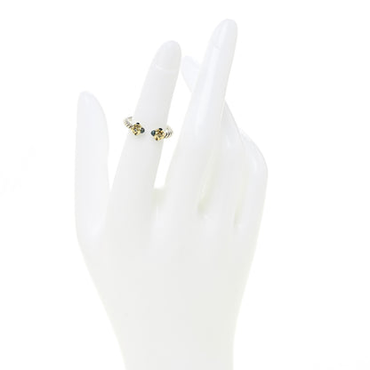 David Yurman Sterling Silver 14K Yellow Gold Diamond Blue Topaz Renaissance Ring 50 5.5 2 of 6