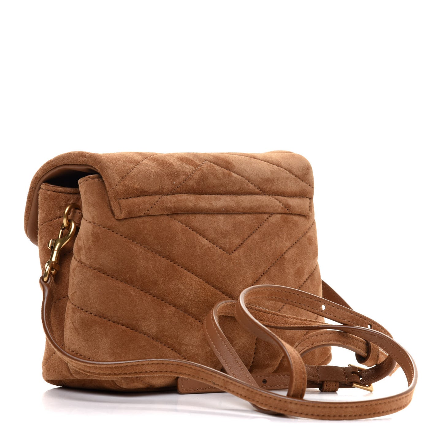 Suede Toy Loulou Shoulder Bag Cinnamon