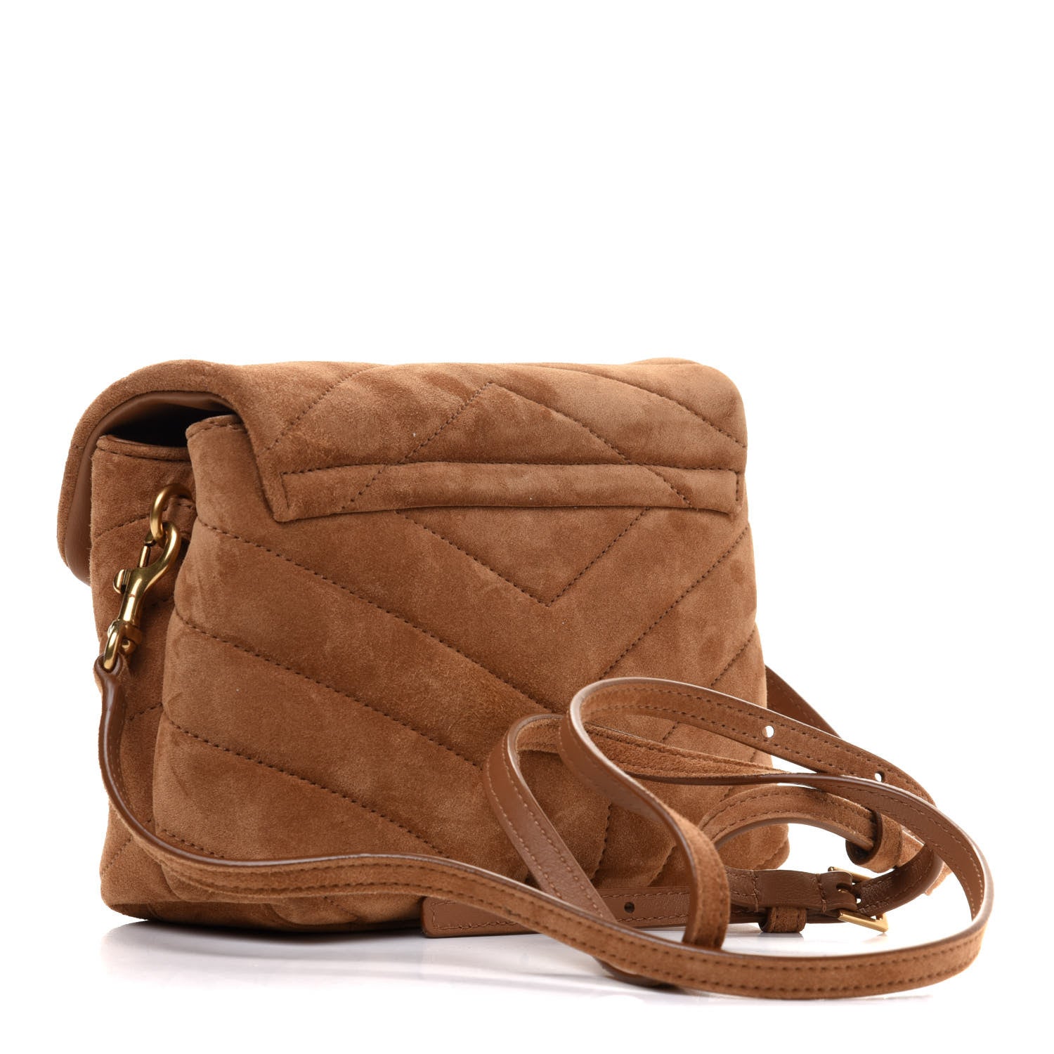 Saint Laurent Suede Toy Loulou Shoulder Bag Cinnamon 3 of 12