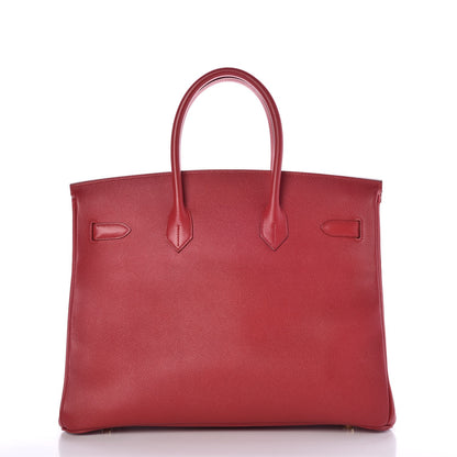 Hermes Courchevel Birkin 35 Rouge Casaque 5 of 35