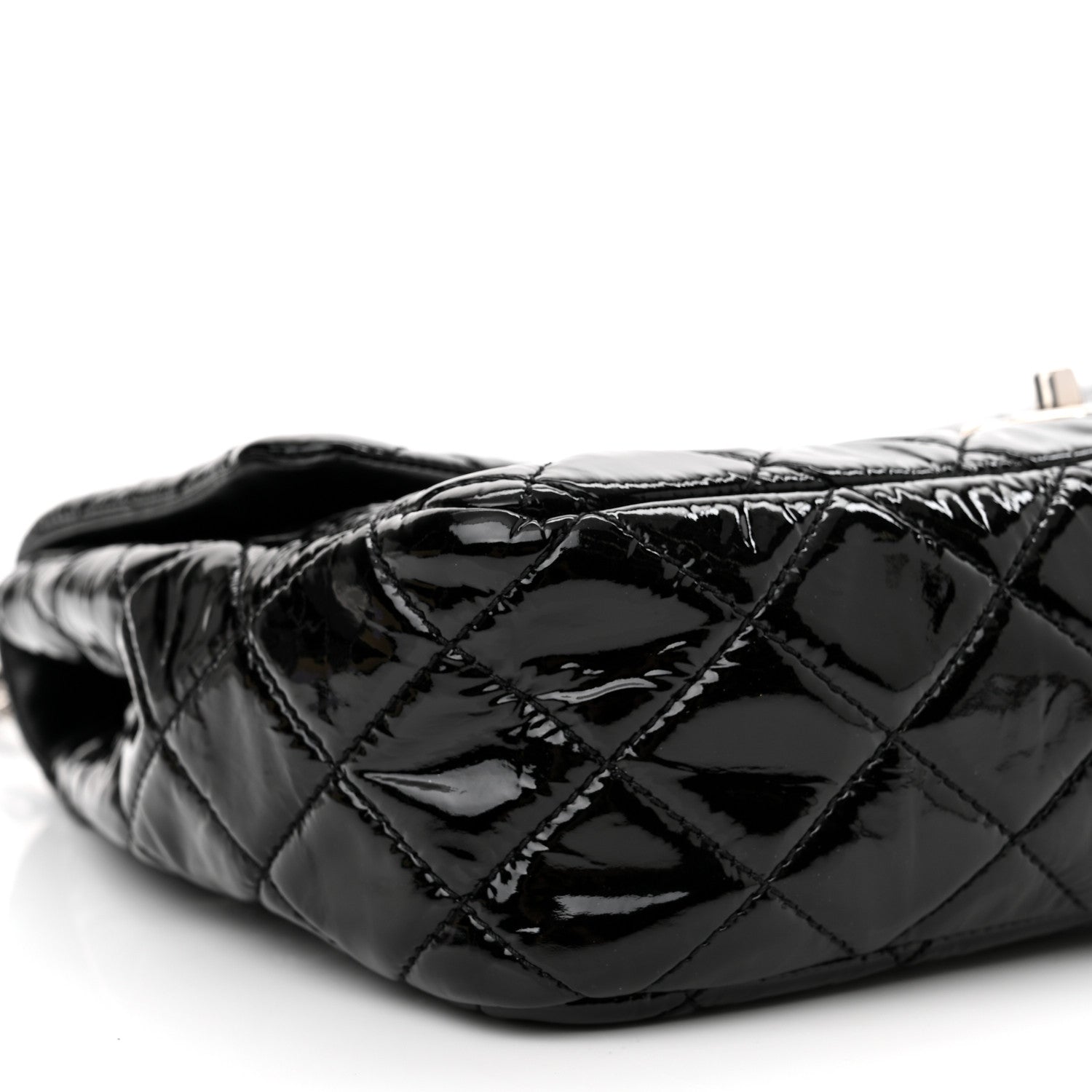 Chanel Patent Quilted Jumbo Single Flap Black 8 of 10