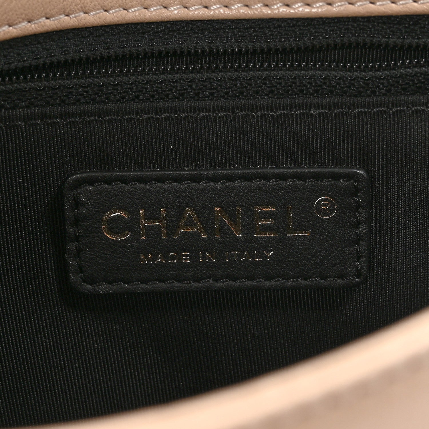 Chanel Sheepskin Quilted Medium Vintage Mademoiselle Flap Beige Black 6 of 12