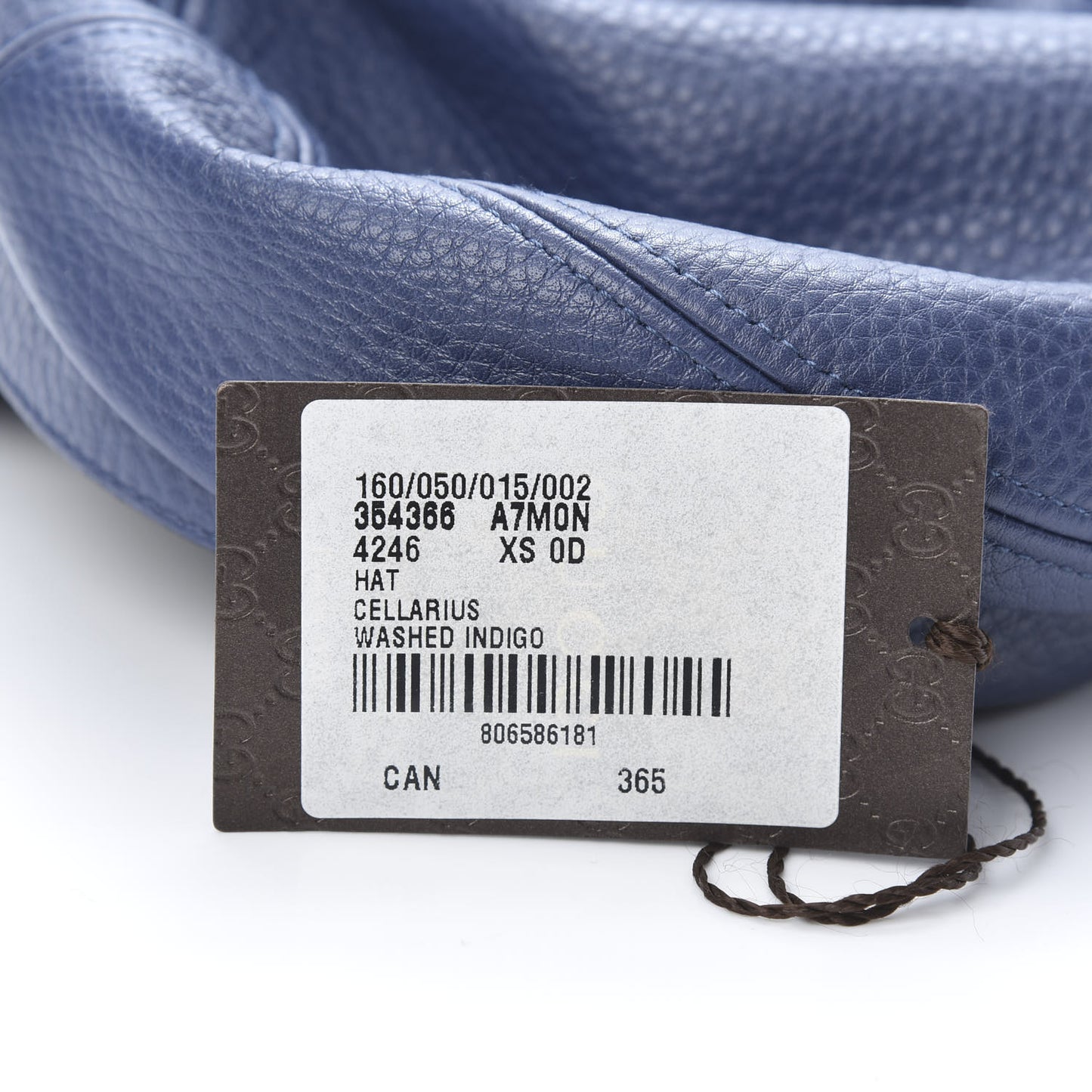 Calfskin Cellarius Hat XS Washed Indigo
