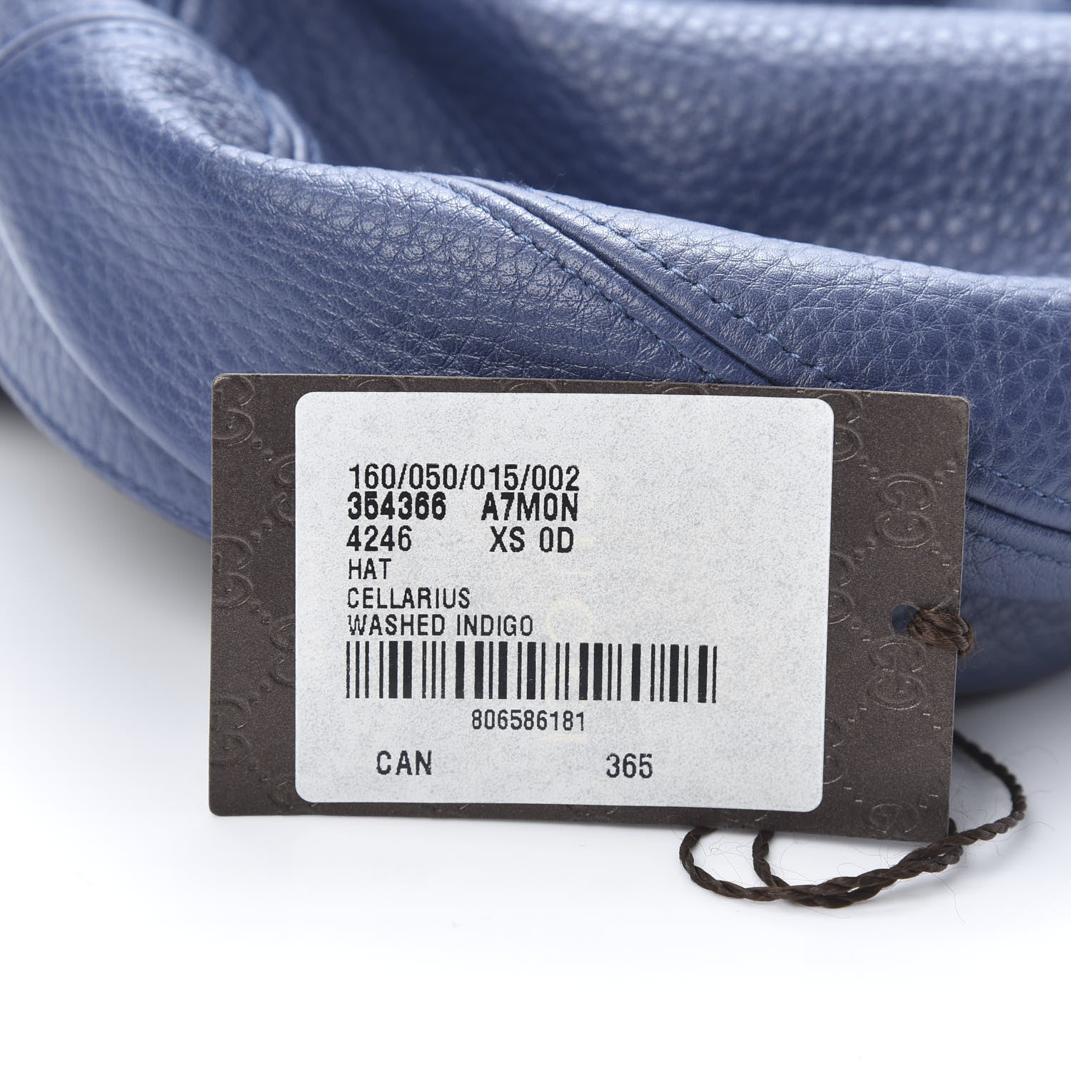 Gucci Calfskin Cellarius Hat XS Washed Indigo 8 of 8