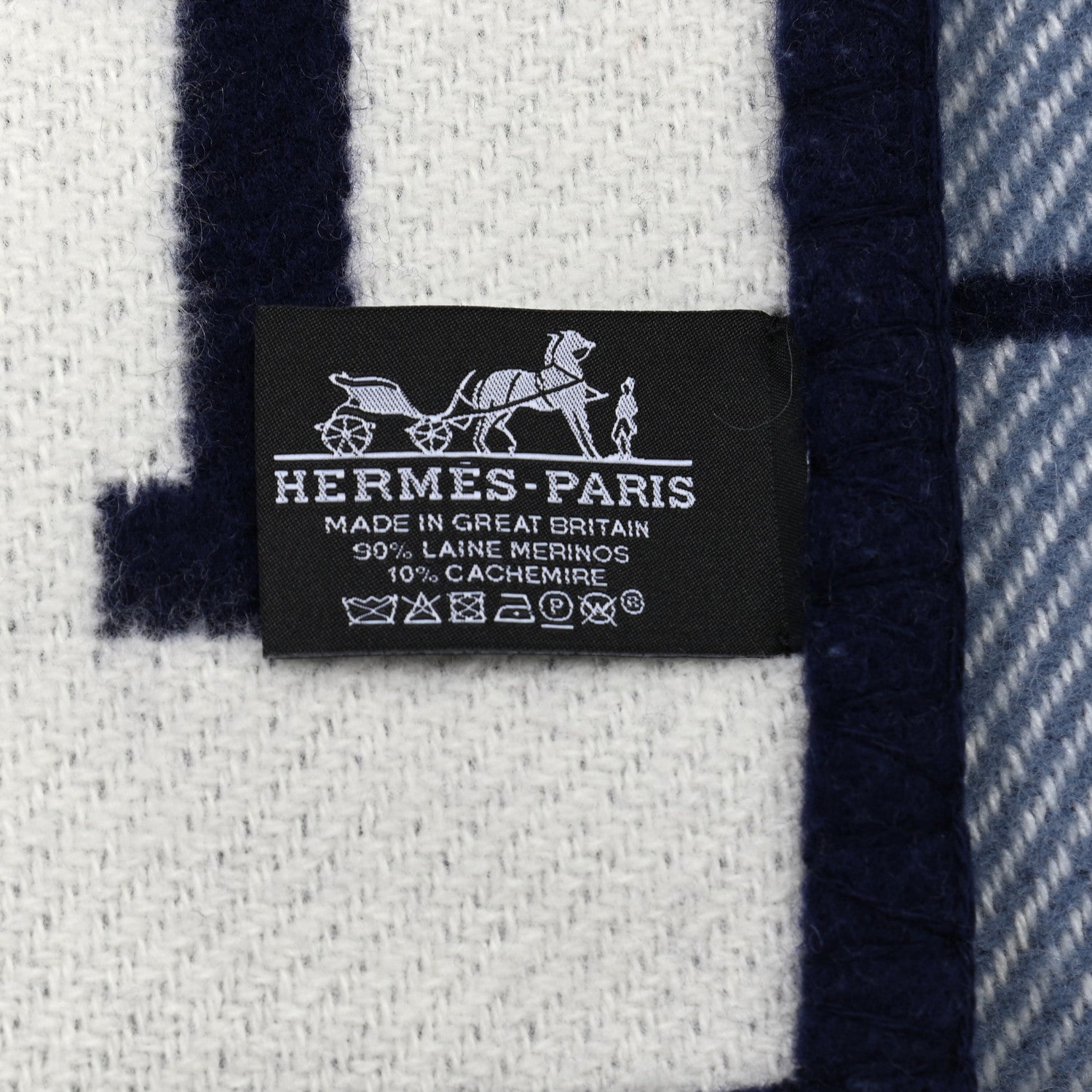 Hermes Wool Cashmere Avalon III Blanket Caban Ecru 5 of 6
