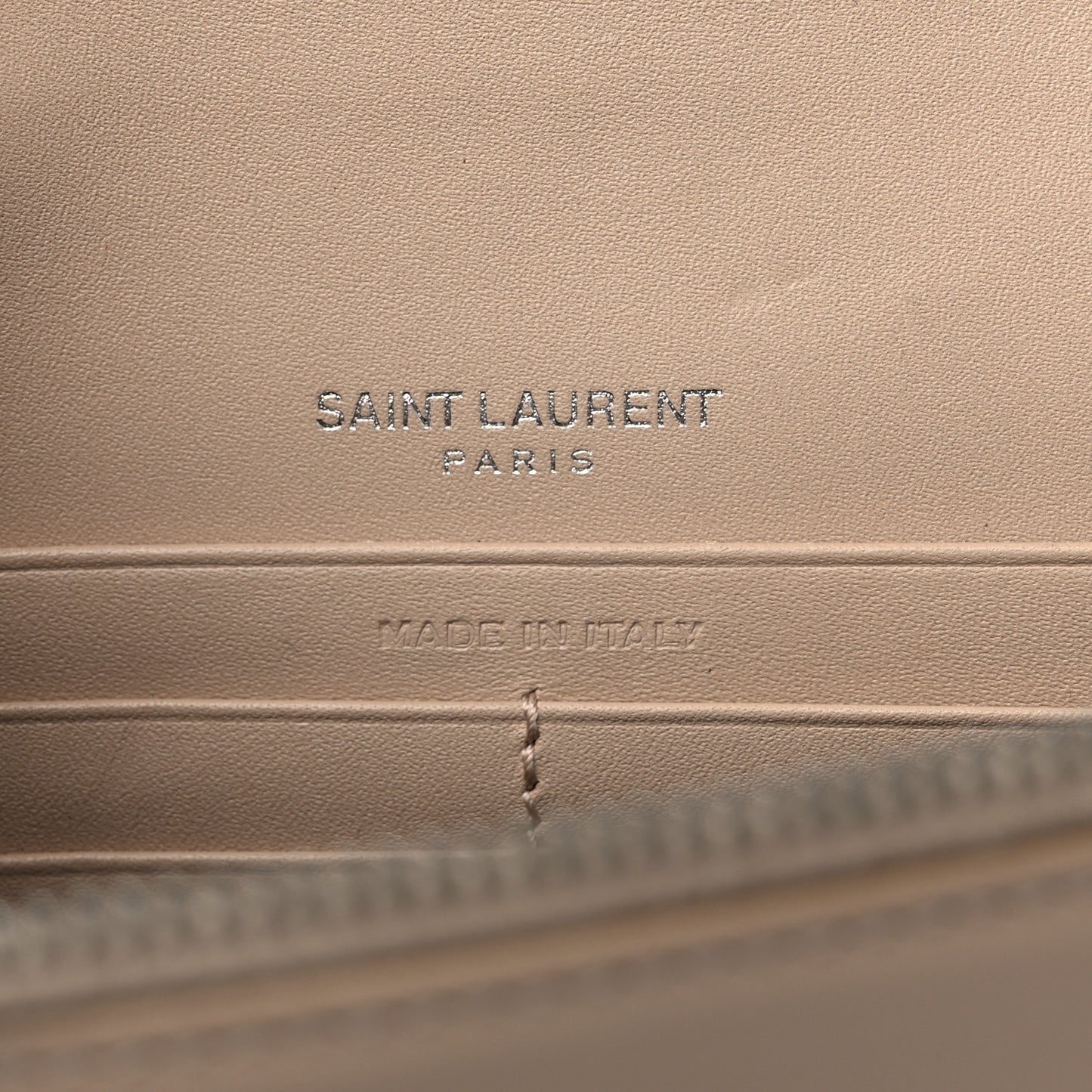 Smooth Calfskin Classic Monogram Kate Tassel Chain Wallet Nude Powder