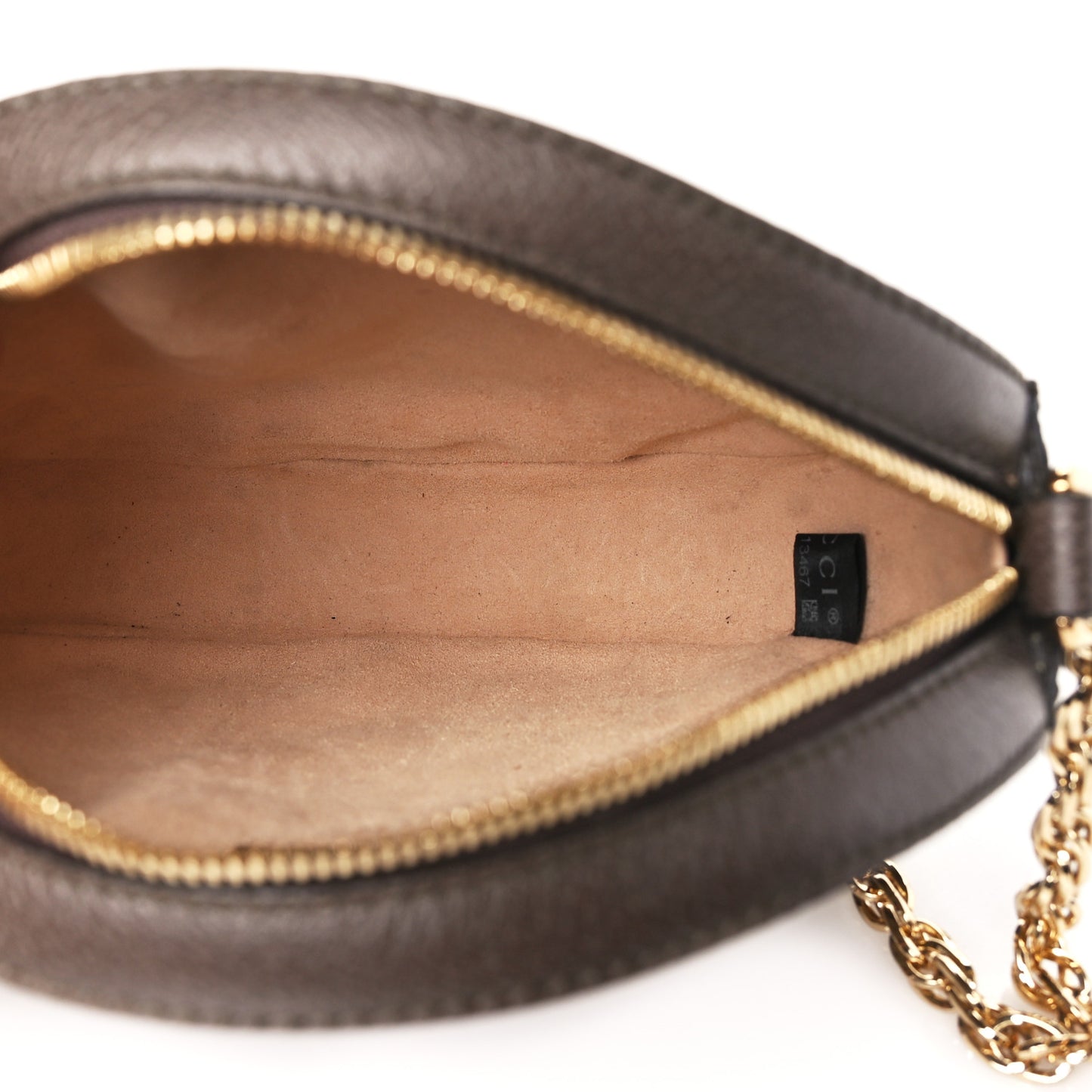 GG Supreme Monogram Web Mini Ophidia Round Shoulder Bag Brown