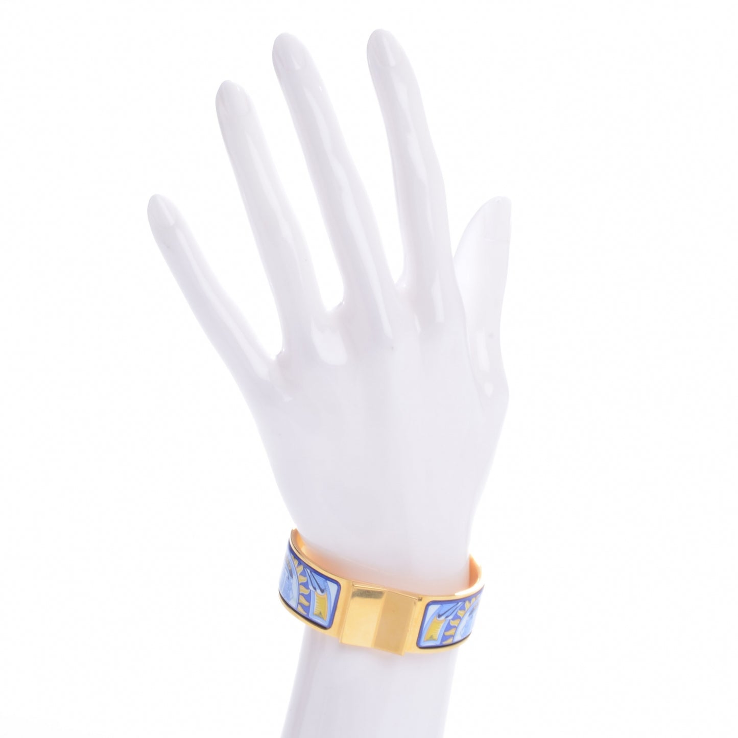 Enamel Printed Wide Sun Bleu Bracelet 65