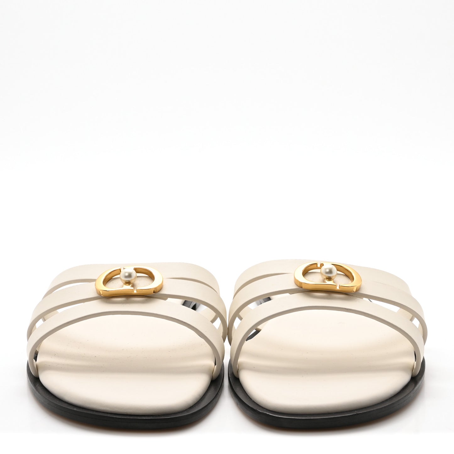 Calfskin 30M Slide Sandals 37.5 White
