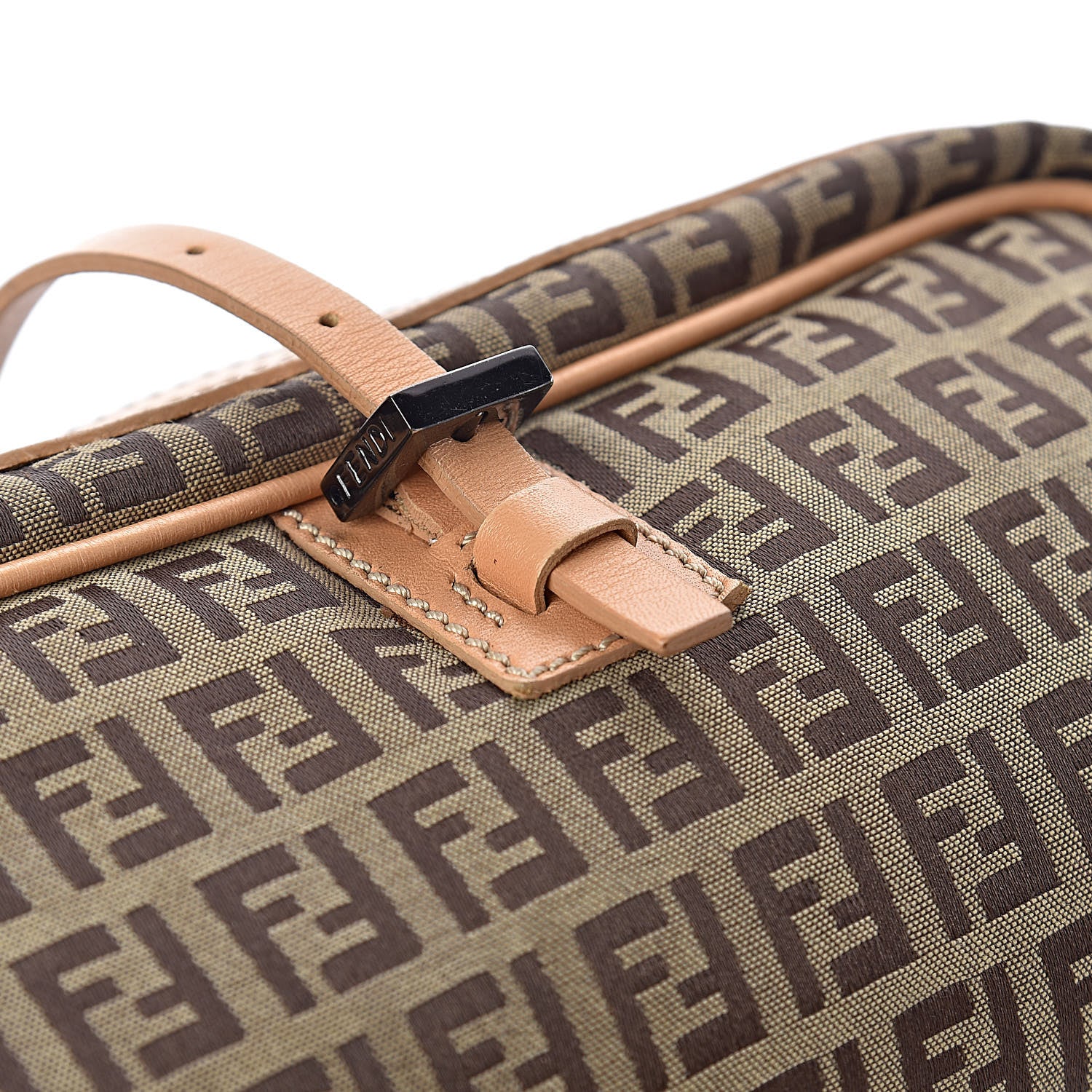 Fendi Zucchino Zip Top Tote Beige 14 of 16