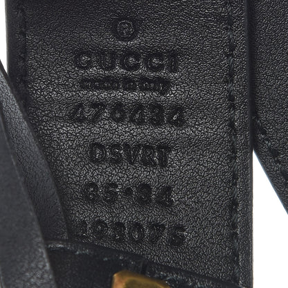 Gucci Calfskin Matelasse GG Marmont Belt Bag 85 34 Black 10 of 10