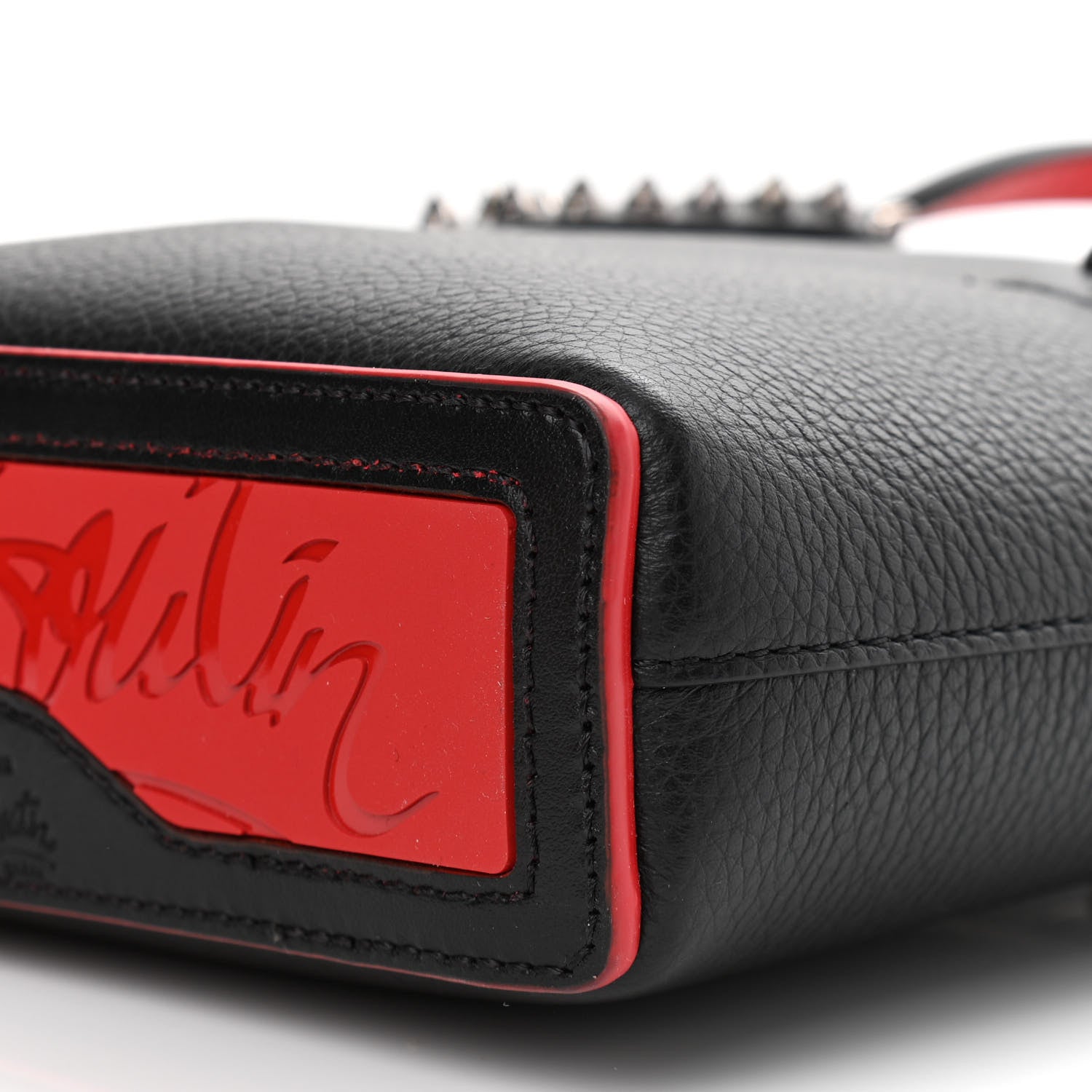 Christian Louboutin Calfskin Spikes Mini North South Cabata Tote Black 10 of 10
