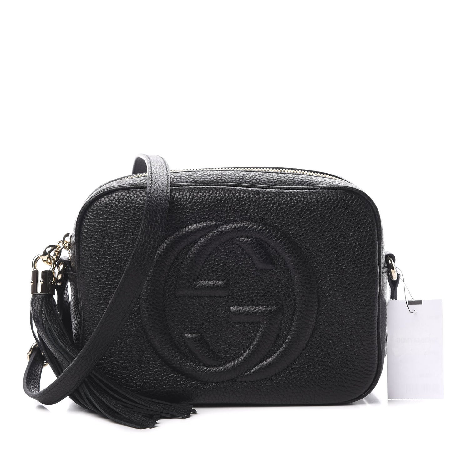 Pebbled Calfskin Small Soho Disco Bag Black