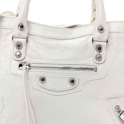 Balenciaga Agneau Arena Silver Hardware Small Le City Optic White 8 of 11