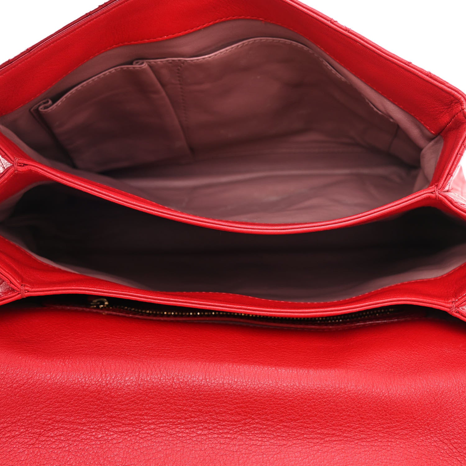 Christian Dior Calfskin Cannage Stitched Medium Diorling Red 4 of 11