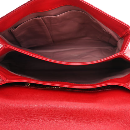 Christian Dior Calfskin Cannage Stitched Medium Diorling Red 4 of 11