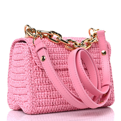 Louis Vuitton Raffia Twist Shoulder Bag PM Pink 3 of 11