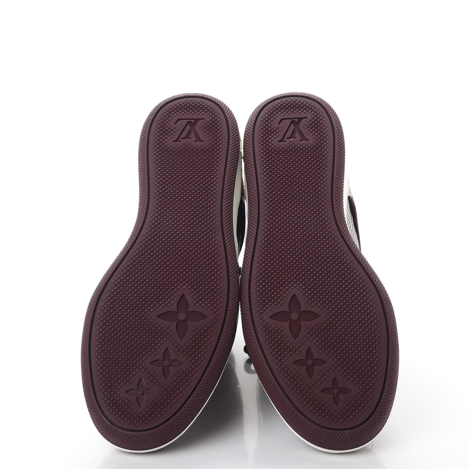Louis Vuitton Calfskin Suede Postmark Wedge Sneakers 39.5 Bordeaux 5 of 8