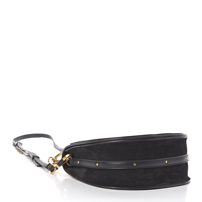 Chloe Calfskin Suede Medium Nile Bracelet Bag Black 4 of 11