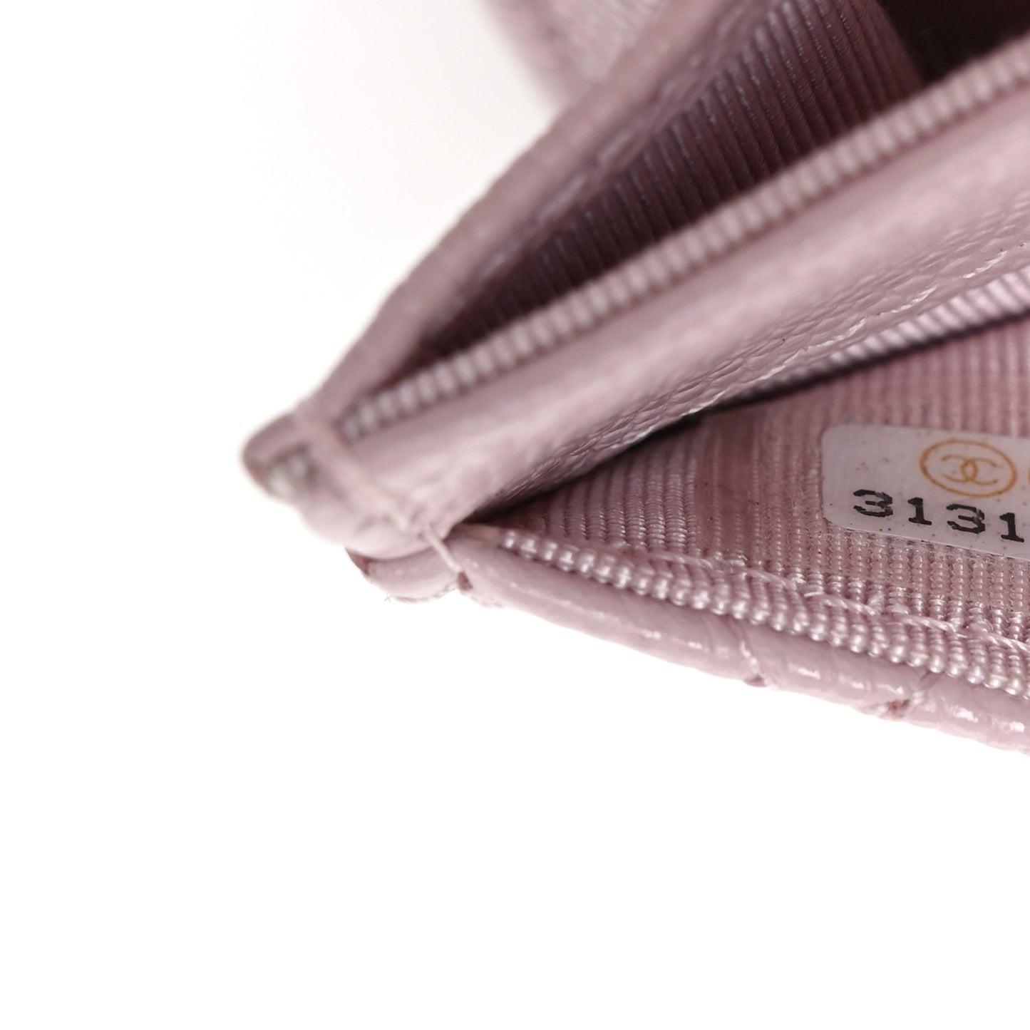 Caviar Quilted Flap Card Holder Wallet Light Pink