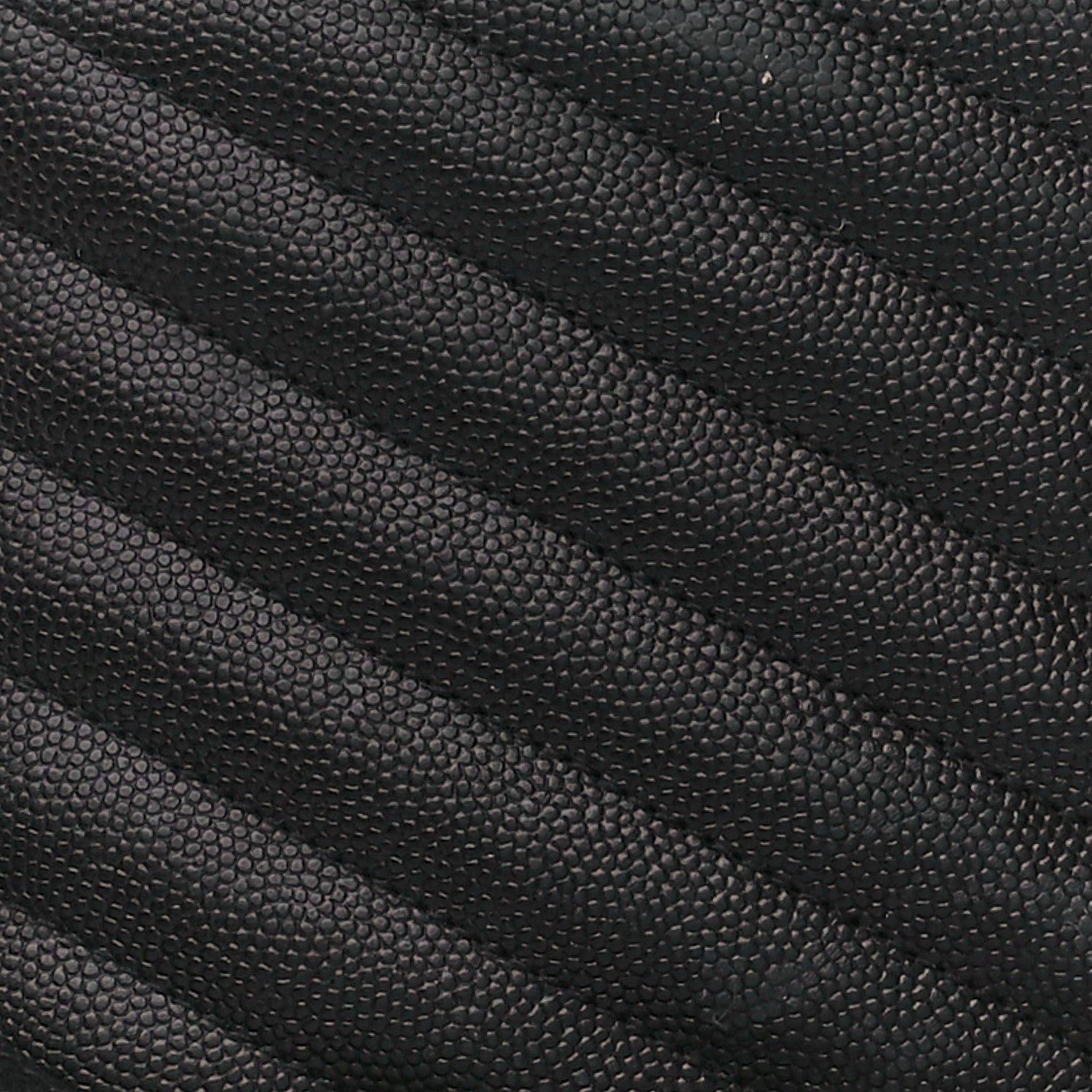 Saint Laurent Grain De Poudre Chevron Monogram Large Bill Pouch Black 9 of 11