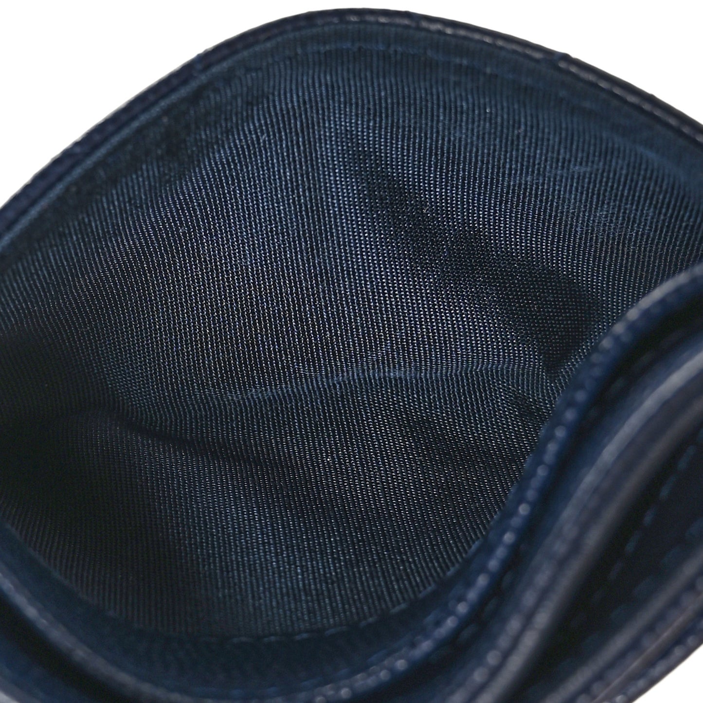 Caviar Quilted Crystal Card Holder Blue