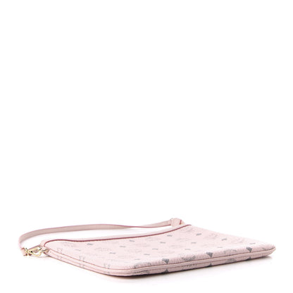 MCM Visetos Liz Shopper Tote Pouch Powder Pink 4 of 9