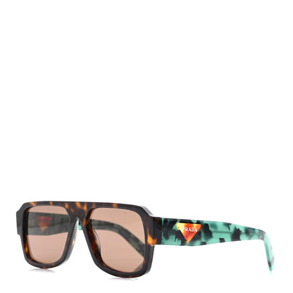 Prada Acetate Symbole Sunglasses SPR 22Y Tortoise Green 1 of 7