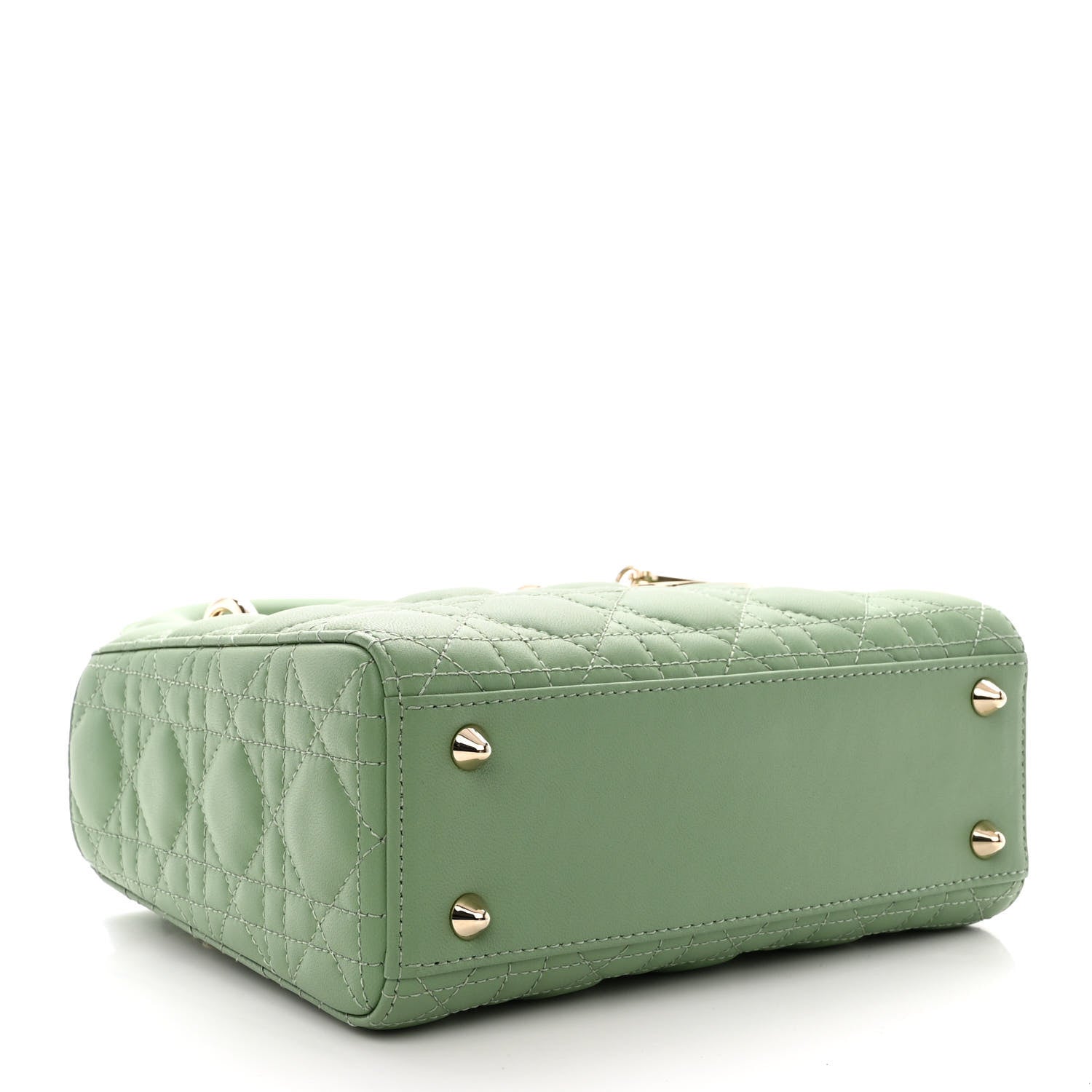 Christian Dior Lambskin Cannage Small My ABCDior Lady Dior Green 4 of 11