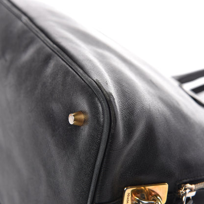 Prada Saffiano Top Handle Dome Satchel Black 18 of 18