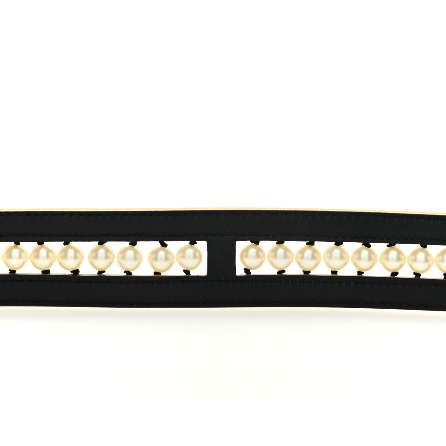 Metallic Lambskin Pearl CC Belt 70 28 Gold