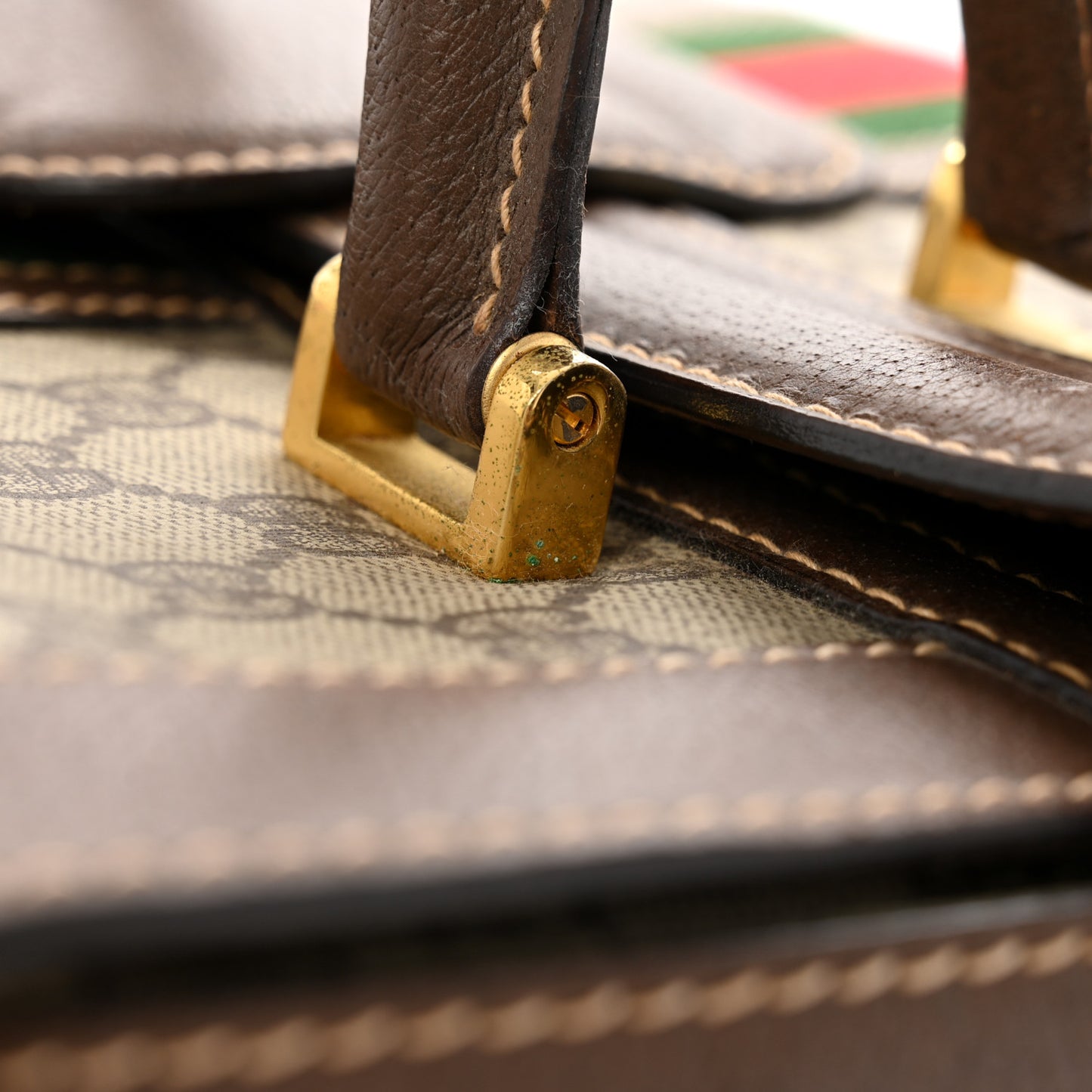 Monogram Web Train Cosmetic Case Brown