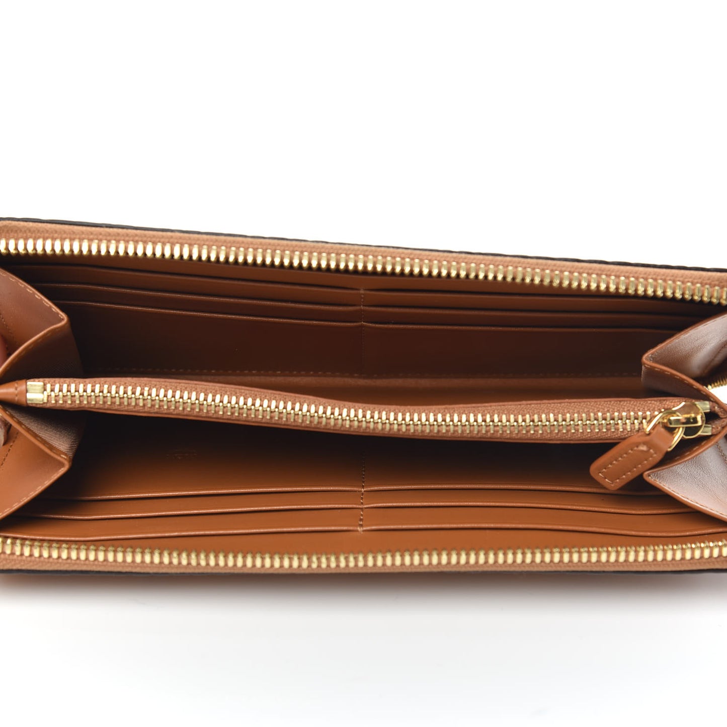 Visetos Large Zip Around Wallet Cognac