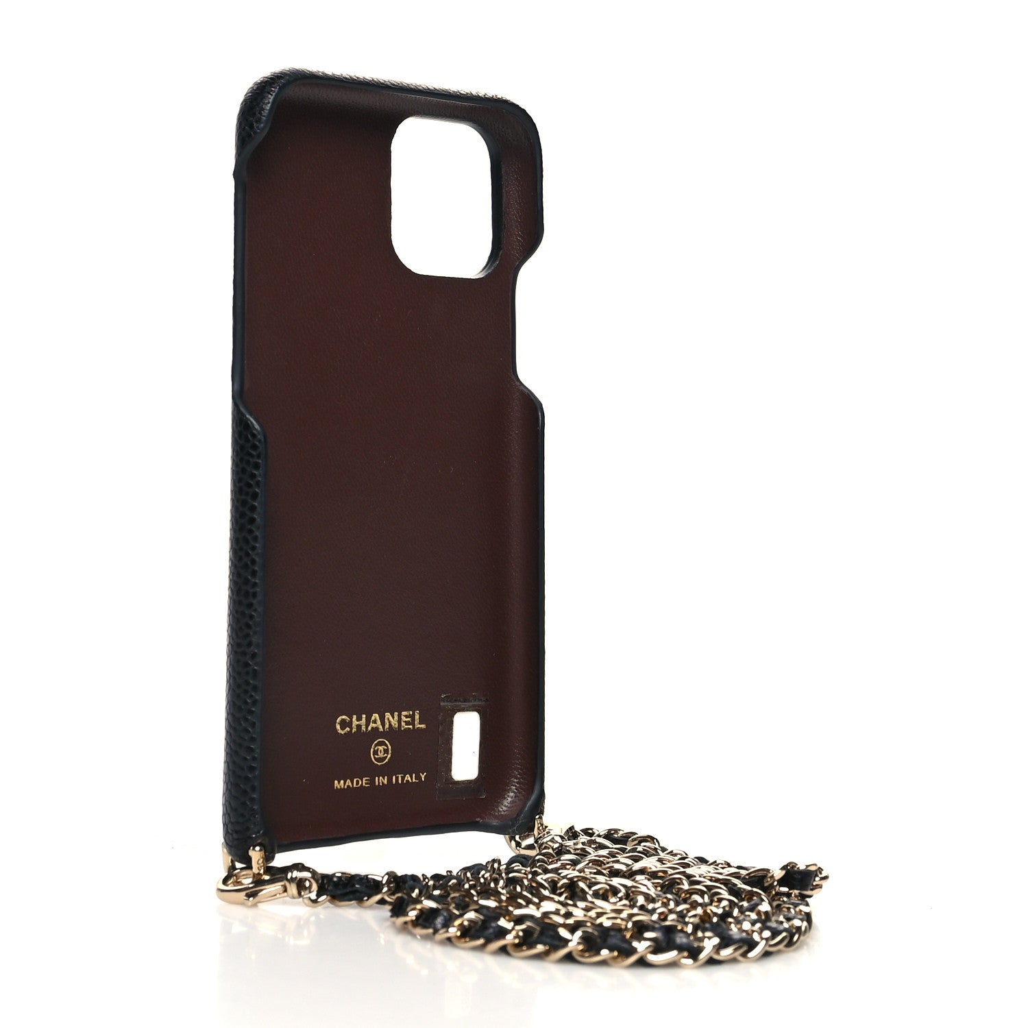 Chanel Caviar Quilted iPhone XI Pro Case With Chain Black 3 of 10