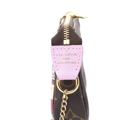 Louis Vuitton Monogram 2016 Christmas Animation Mini Pochette Accessories Rose Ballerine 5 of 10