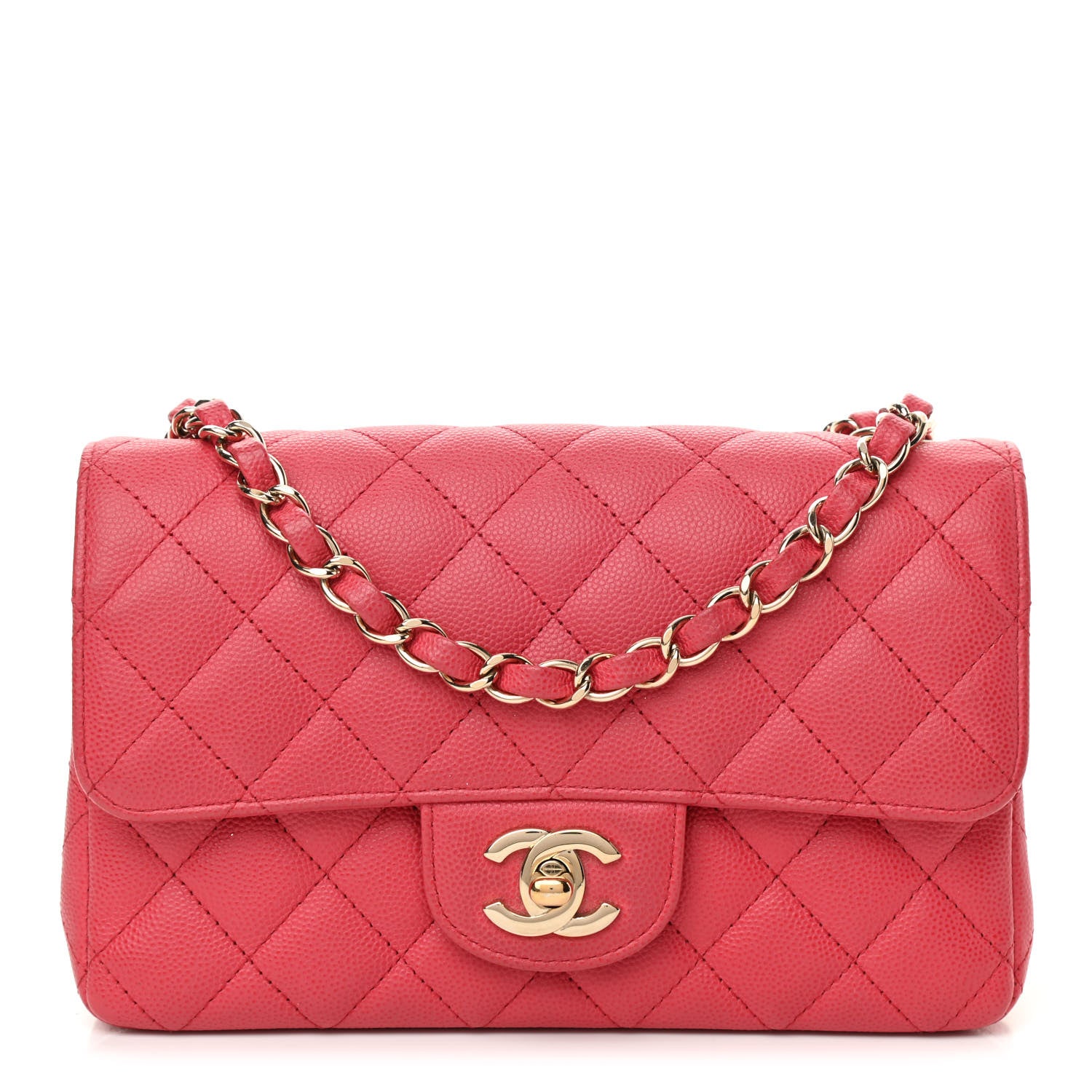 Chanel Caviar Quilted Mini Rectangular Flap Coral 1 of 9