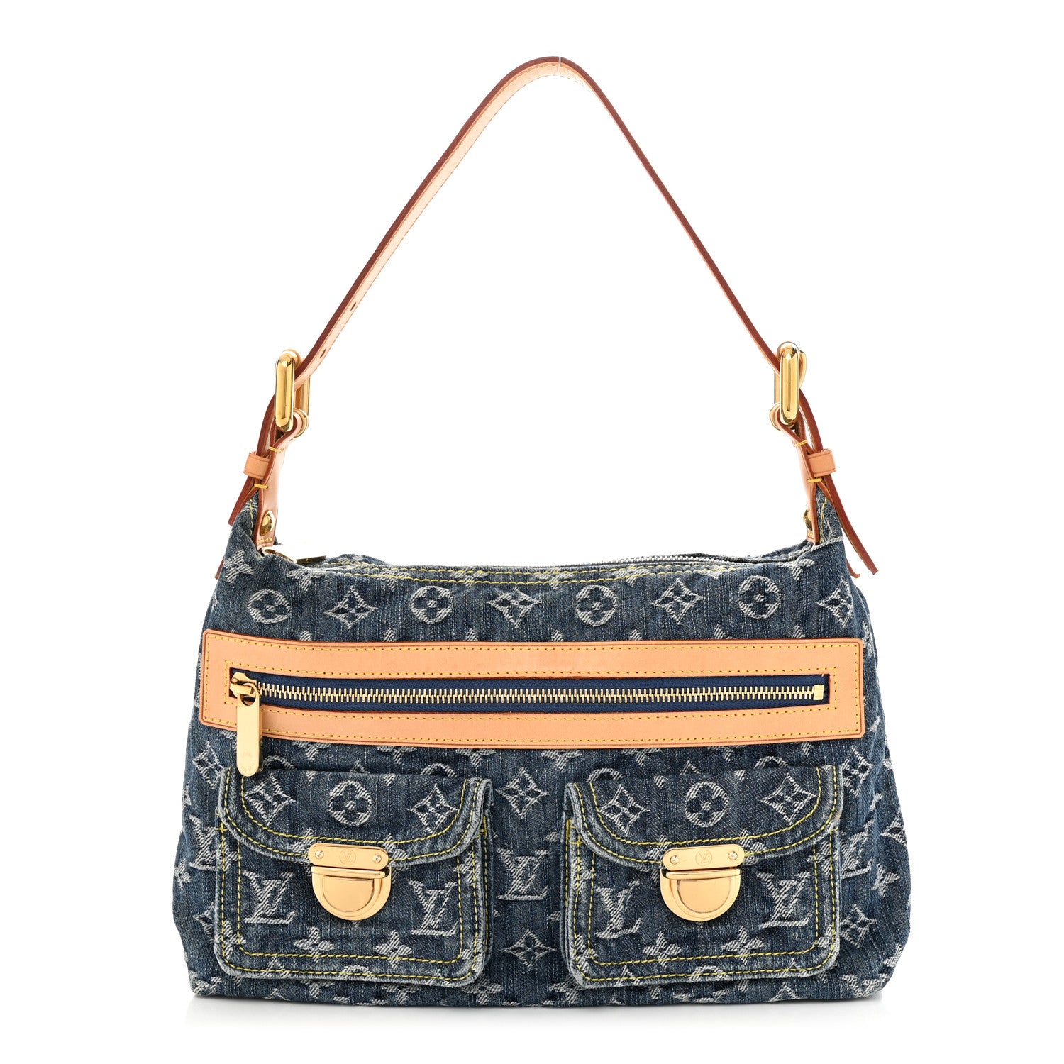 Louis Vuitton Monogram Denim Baggy PM Blue 1 of 9