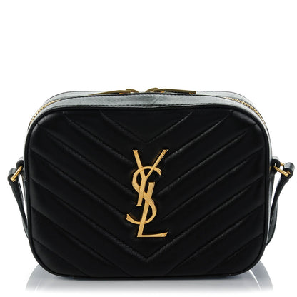 Saint Laurent Lambskin Chevron Small Classic Monogram Camera Bag Nero Black 1 of 7