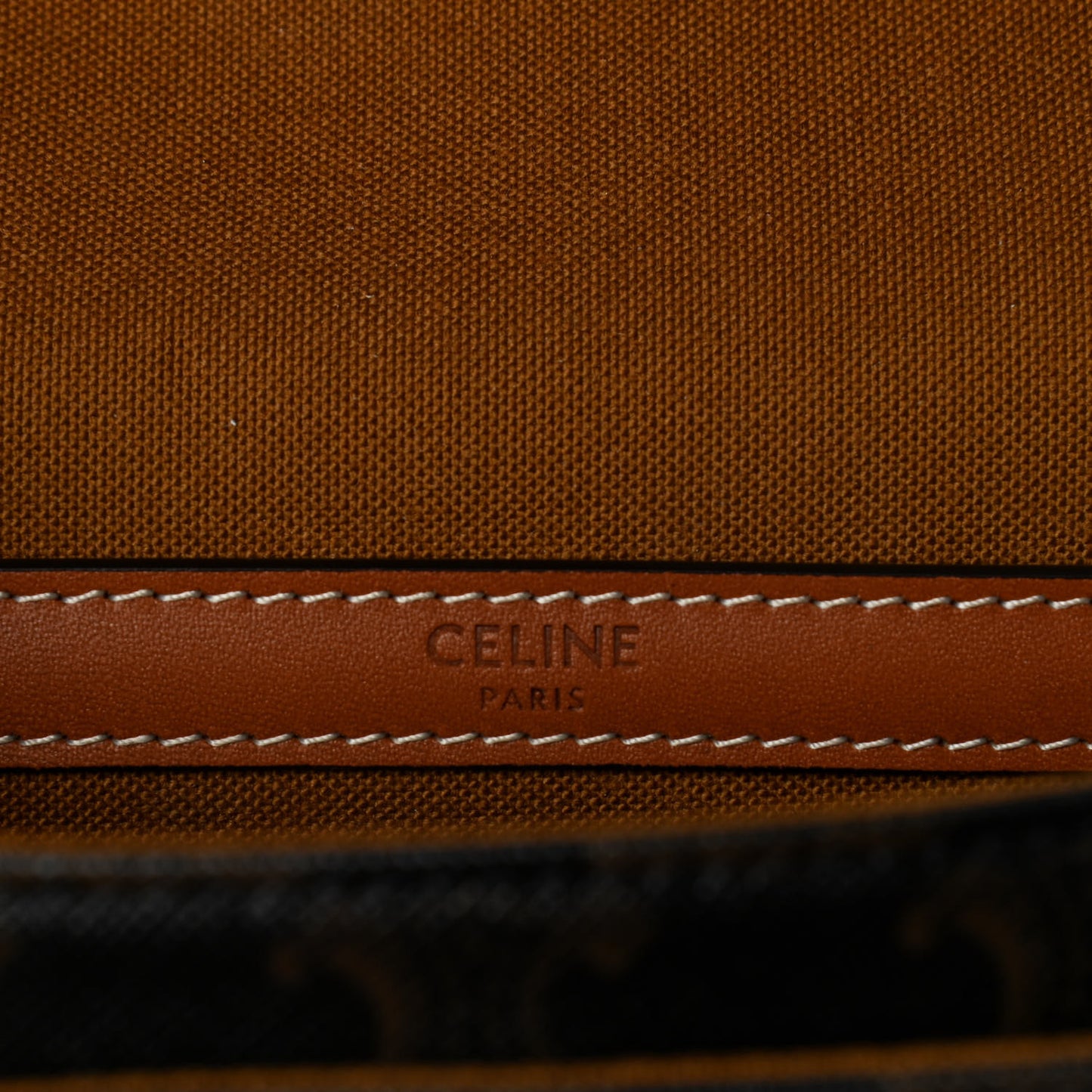 Triomphe Canvas Medium Folco Bag Tan