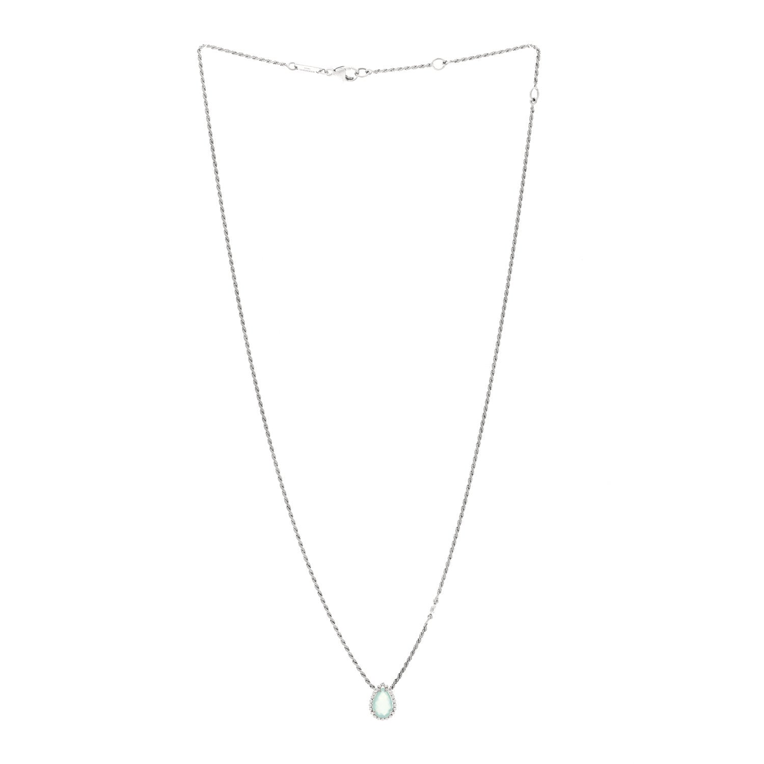 Boucheron 18K White Gold Diamond Aquaprase XS Serpent Boheme Necklace 3 of 4