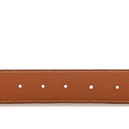 Hermes Chamonix 135 Togo 38mm H d'Ancre Belt 90 36 Black Gold 3 of 6