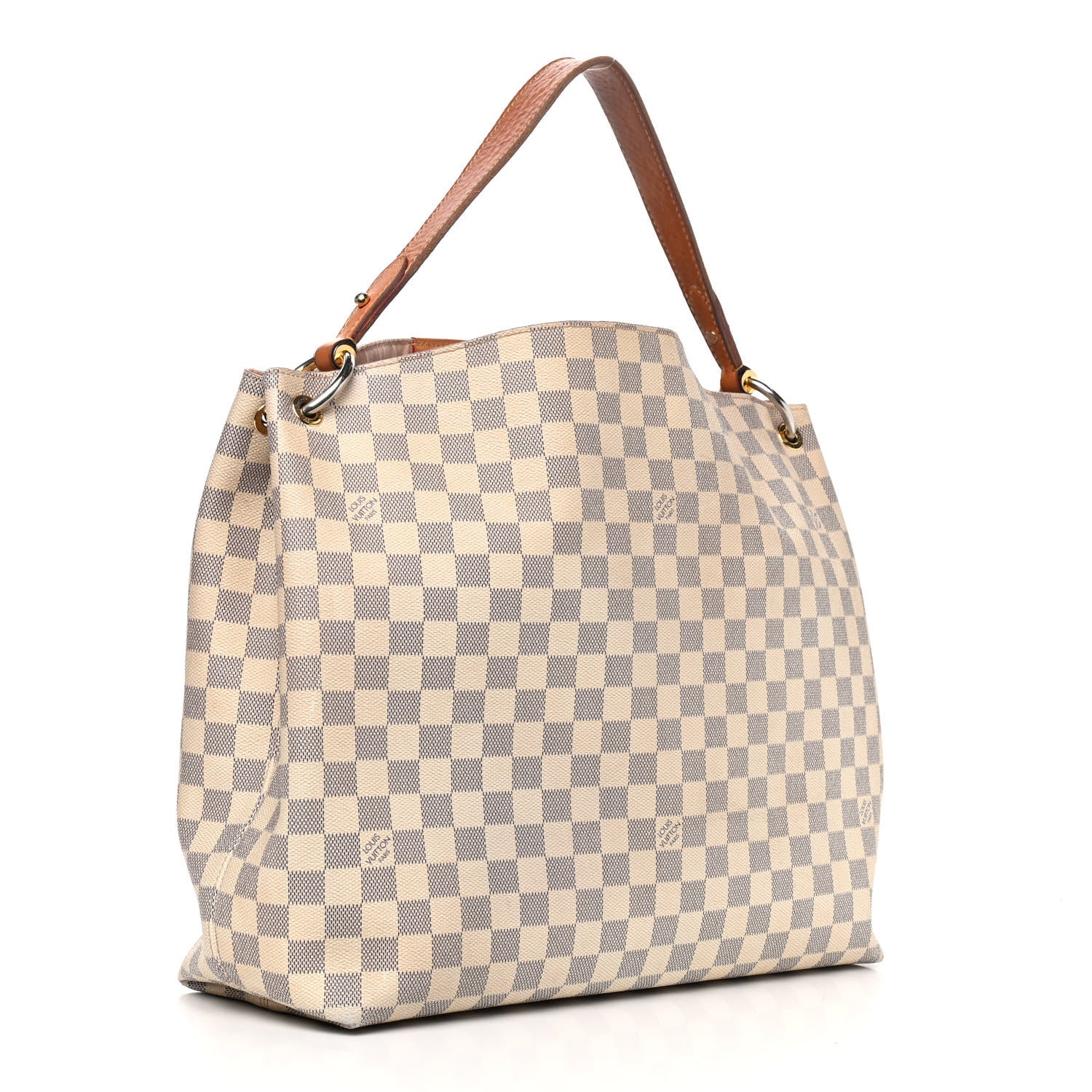 Louis Vuitton Damier Azur Graceful MM Rose Ballerine 3 of 13