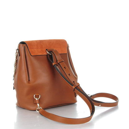 Chloe Suede Calfskin Medium Faye Backpack Tan 5 of 9